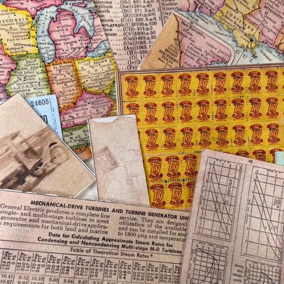 Junk Journal Vintage Ephemera Scrapbooking Craft Embellishments Paper 26 Pcs mq - Picture 7 of 7